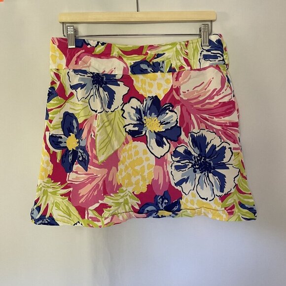 Rafaella Womens Floral Print Skort Length 16" Waist 16" - Picture 4 of 7